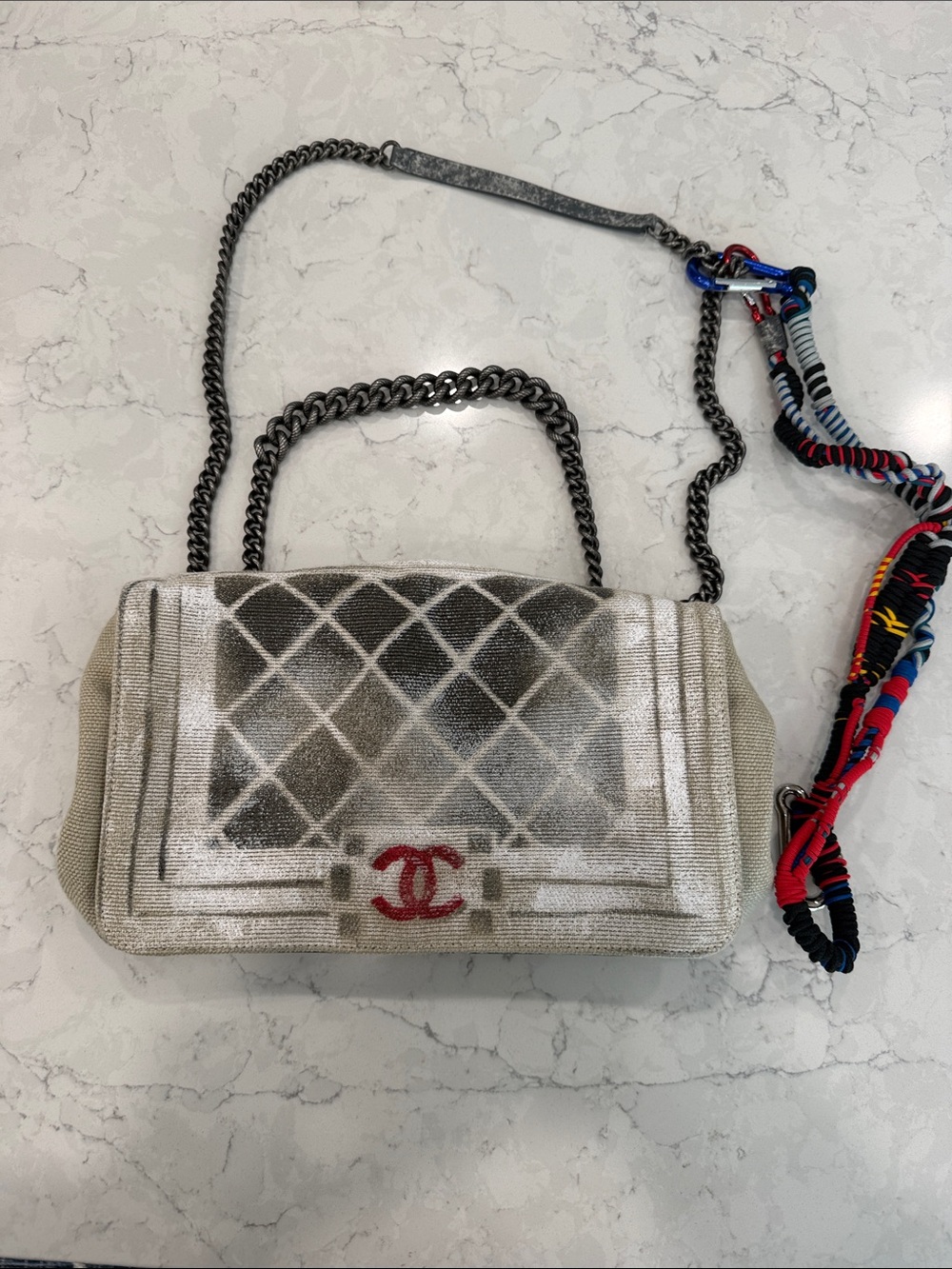 Chanel Tromp L’Oeil Canvas Graffiti Art School oh my boy bag
